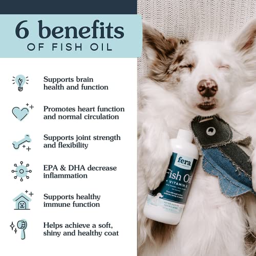 Fera Pets Probiotics And Fish Oil Bundle For Dog And Cat – All Natural Probiotics Powder With 5 Billion Cfus Per Scoop – Omega 3 With Dha, Epa, Vitamin E For Brain Function & Immune Health (8Oz.) #TOP4