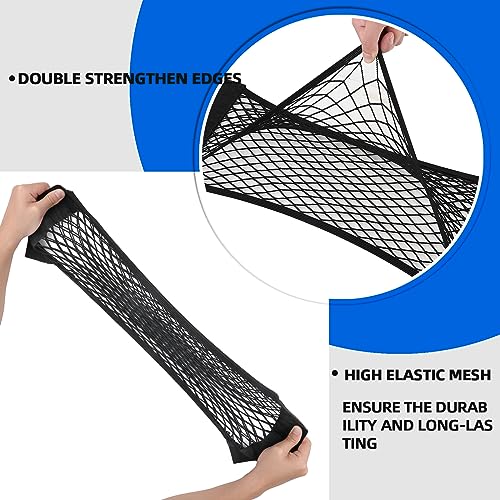 2 Packs Universal Mesh Cargo Net,Elastic Car Storage Net Pocket Bag for Trunk,Automotive Cargo Nets Storage Pouch Add On Organizers for RV,Car,Truck(22.6 * 9.5 inch) - Thumbnail 5