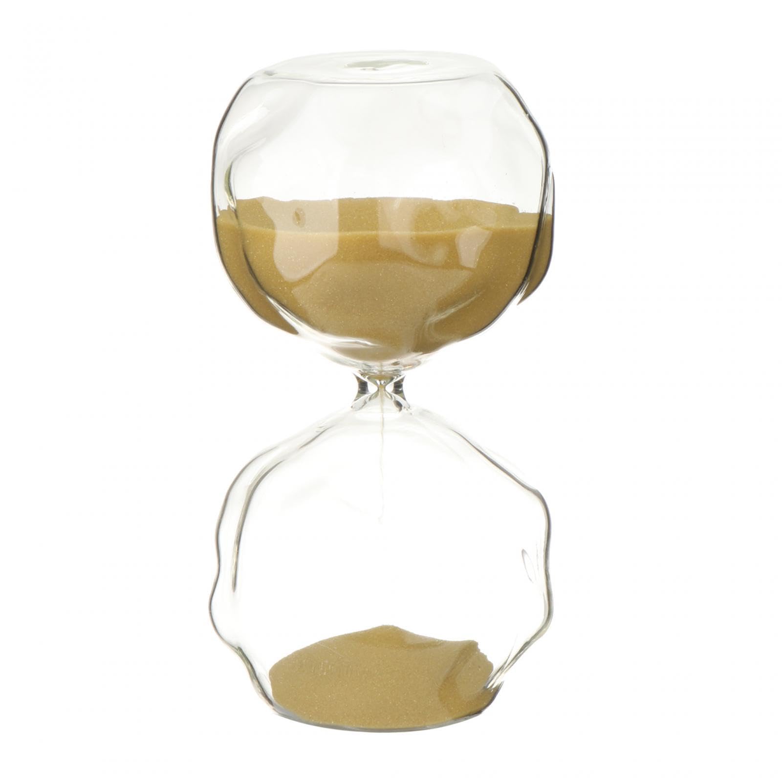 Reloj de arena de cristal de 30 minutos con arena oro para un cronometraje preciso y decorativo