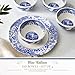 Spode Blue Italian Dip Bowl Set of 4-4-Inch Porcelain Bowls with Oriental Design, Dishwasher & Microwave Safe Tableware for Dip, Side, Appetizers, Dessert - Blue & White Dinnerware