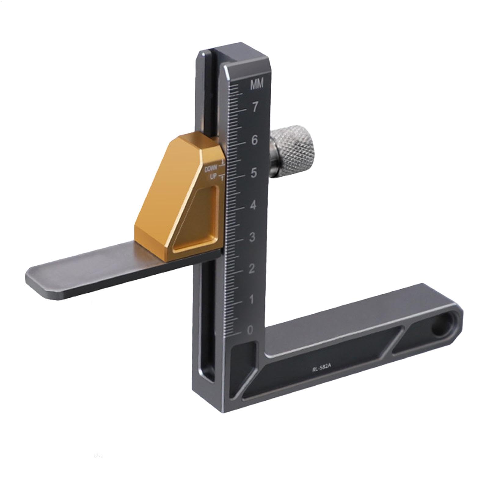 Compteur de profondeur de scie à table, compteur de hauteur de scie à table en alliage d'aluminium - Outils de mesure du travail du bois, règle de mesure de hauteur légère pour menuisier, amateur