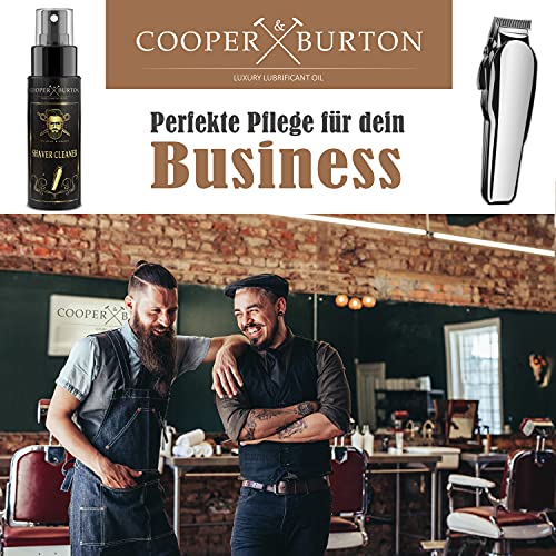 Scherkopfreiniger | Feinmechanikreiniger als Scherkopf Reinigungsspray für Haarschneidemaschine, Tierhaarentferner & Rasierer Trimmer | Rasierer Reiniger für Friseurbedarf von COOPER & BURTON 100 ML