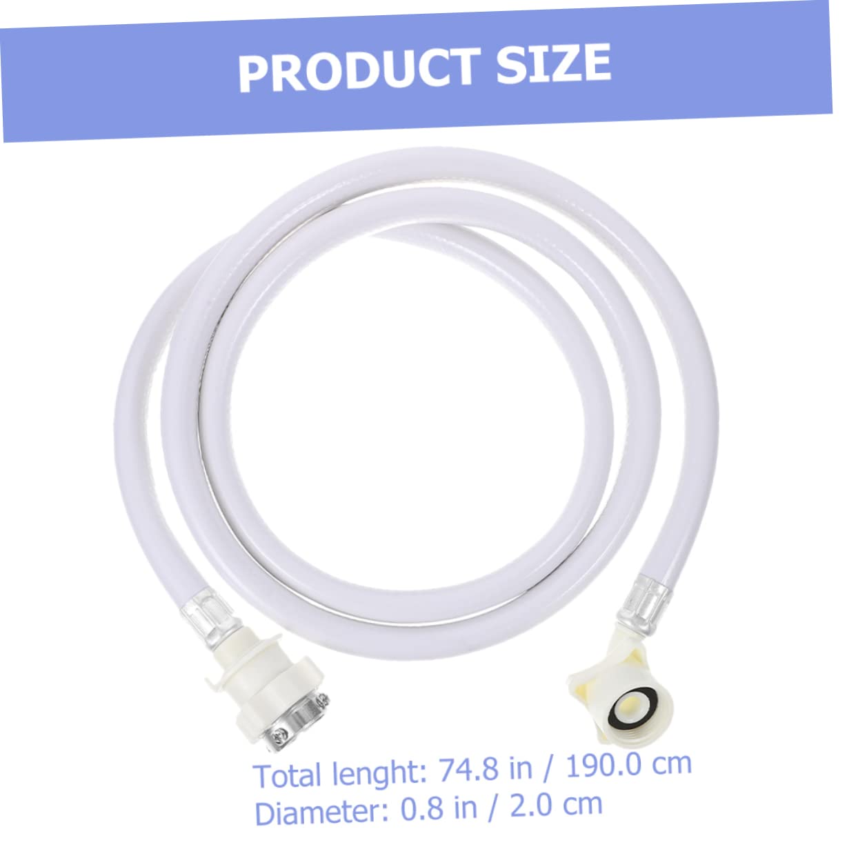 OSALADI 2 Stück Zulaufschlauch für Waschmaschine Flexibel und Knickfest Pvc und Edelstahl Einfache Montage Weiß