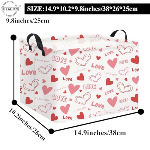 Image of Rectangular Valentines Gift Basket - Pink Love Room Decor