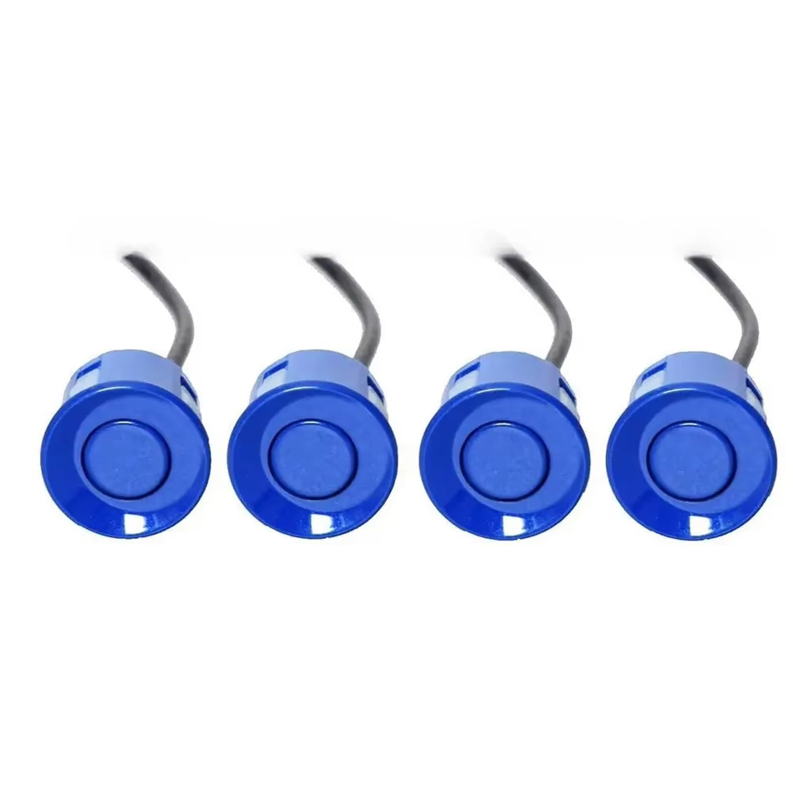 Radar Recul Voiture Ensemble De Capteurs De Stationnement Sans Fil Avec Écran LCD 4 Sondes Radar Alarme Sonore 65 DB Système De Détection De Stationnement De Recul(Blue)