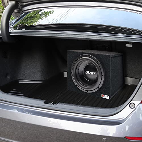 Image of Bbox Single Sealed 15 Inch Subwoofer Enclosure - Car Subwoofer Boxes & Enclosures - Premium Subwoofer Box Improves Audio Quality, Sound & Bass - Red & Black Spring Terminals - Charcoal