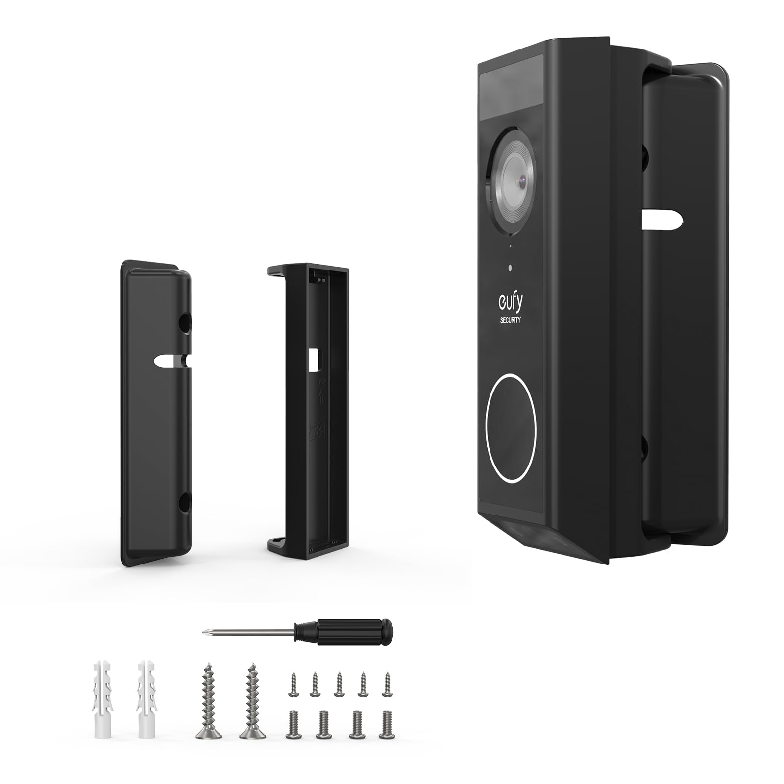 oioaahkeo Anti-Theft Doorbell Mount for Eufy Doorbell E340, Adjustable 0-35 Degree Doorbell Angle Bracket with Security Screws