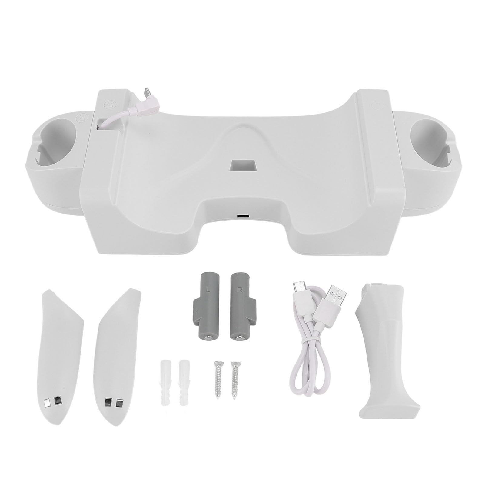 Estación de Carga VR Indicador LED de Montaje de Montaje de Pared VR para Auriculares VR y Controlador táctil con 2 baterías y Cable USB C