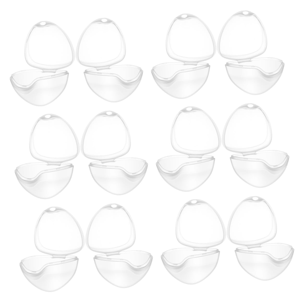 12Pcs Pacifier Storage Box Transparent Organizer for Pacifiers Teething Lightweight Dust Case for Storage