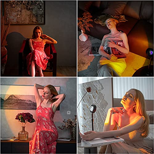 Cobbe Sunset Lamp Sunset Projection Lamp Lights Sunlight Lamp Rainbow Light Sunset Light Romantic Atmosphere Light,180 Degree Rotation Usb Charging Night Light #TOP5