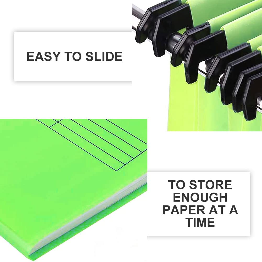 Cartelle sospese, cartelle sospese A4 con linguette e inserti for schede for schedari, cartelle sospese A4 (verde, confezione da 12)