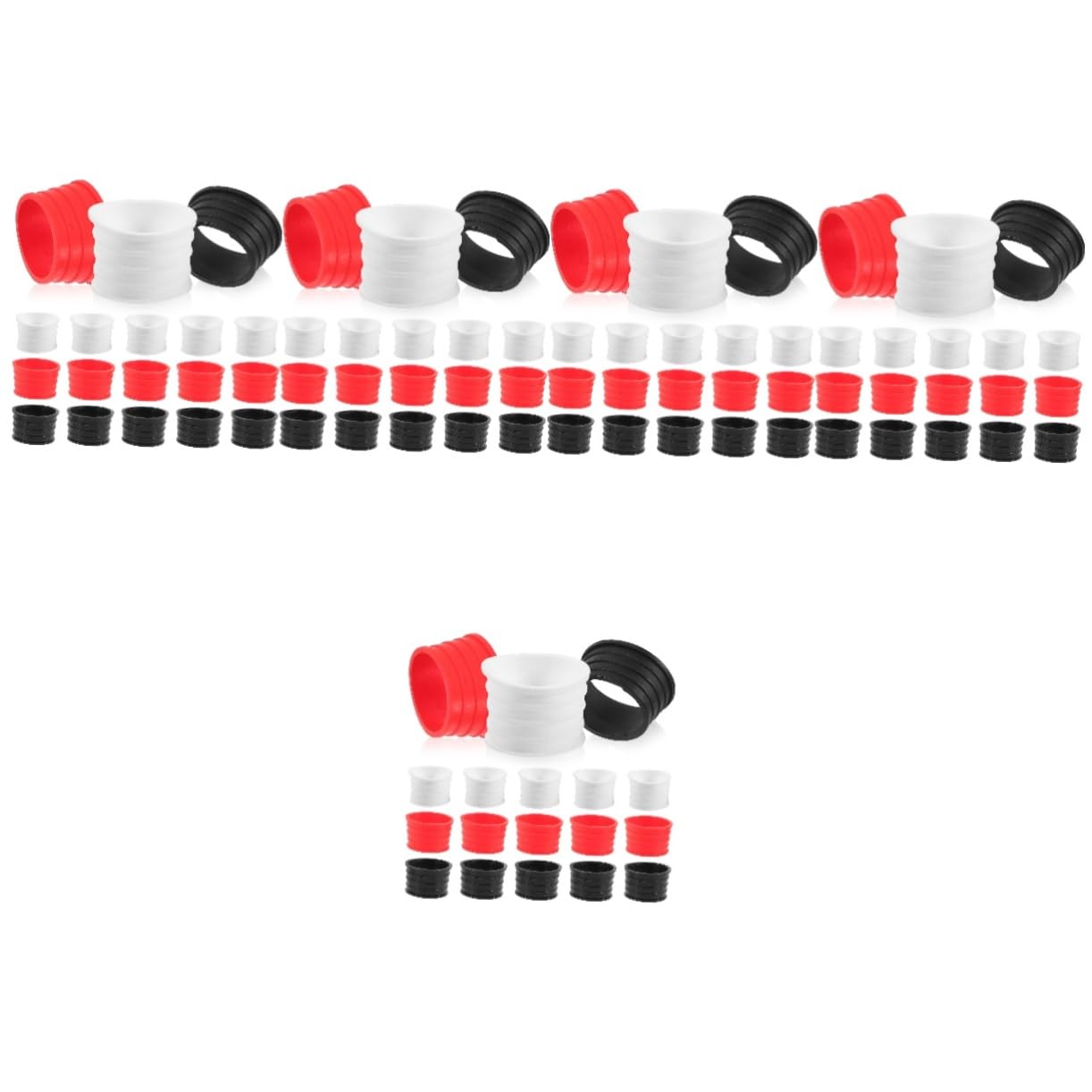 YARNOW 75pezzi Grip per Racchetta Tennis Antiscivolo Anelli Assorbenti per Badminton e Tennis Protezione Professionale per Impugnatura Racket