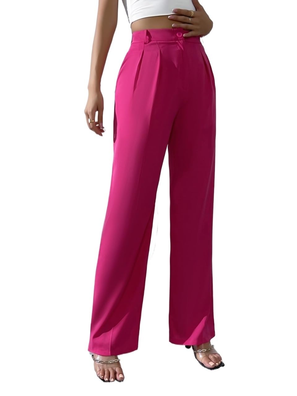 RAISER Womens Business Work Casual Pants High Waist Wide Leg Pants