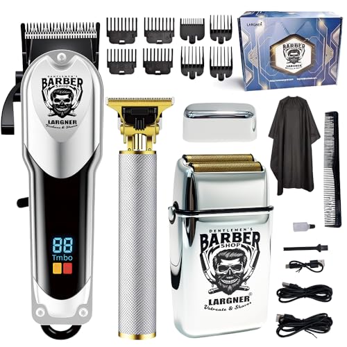 Tondeuse à cheveux homme et barbe sans fil avec écran LCD kit barbier