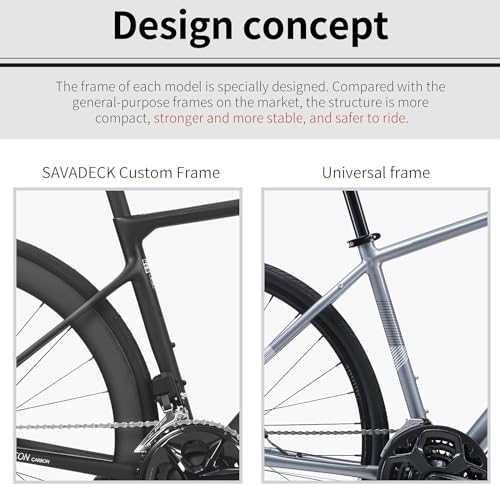 SAVADECK Carbon Road Bike Lightweight 24-Speed Shifting Road