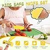 Lullulii Montessori Kitchen Tools for Toddlers,Kids Knife for Real Cooking,Toddlers Knife Set with Storage Box Kids Safe Knives Children Cutting Set for Girl Boy,Montessori Toys for Kitchen Set -Green #4