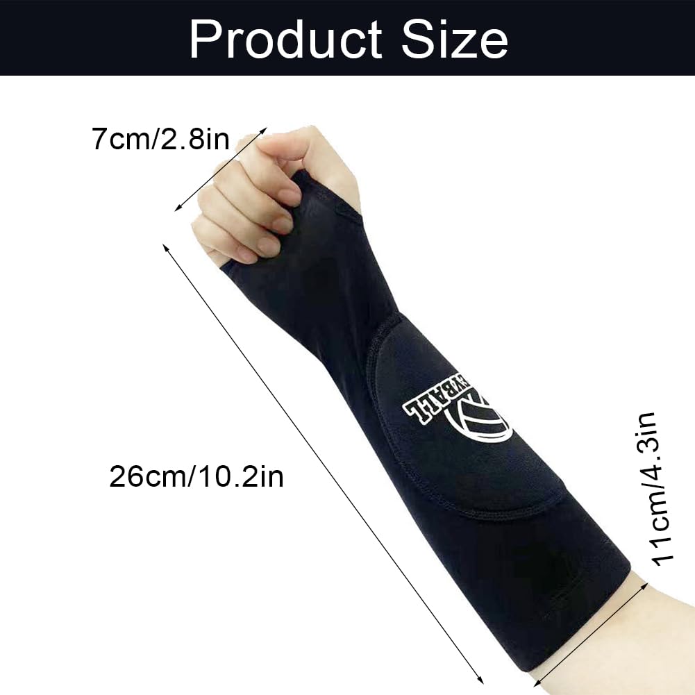 Manguitos Voleibol,Protector Antebrazo Voleibol Mujer,Mangas Volleyball,Manguitos Voleibol Niña,con Almohadillas Protectoras y Orificios para Pulgares para Golf Ciclismo y Baloncesto