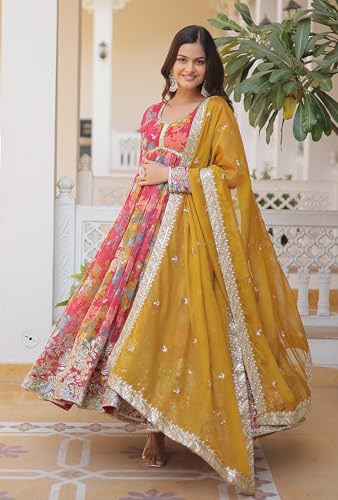 Image of Fashion Basket Georgette Anarkali Kurta for Women