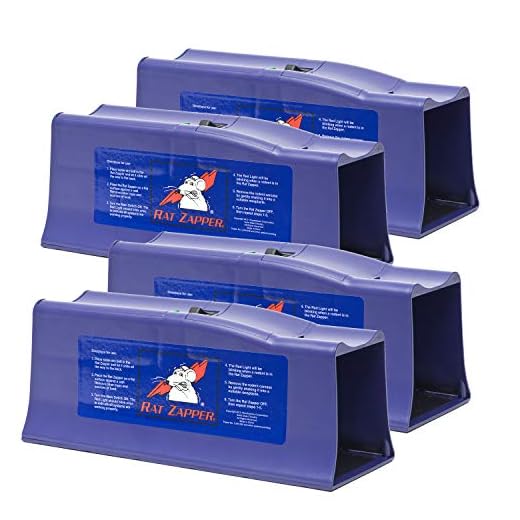 Rat Zapper Classic RZC001-4 Indoor Electronic Rat Trap - 4 Traps