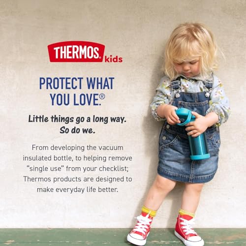 Image of THERMOS FUNTAINER Water Bottle with Straw - 12 Ounce - Kids Stainless Steel Vacuum Insulated Water Bottle with Lid, Ocean Pals