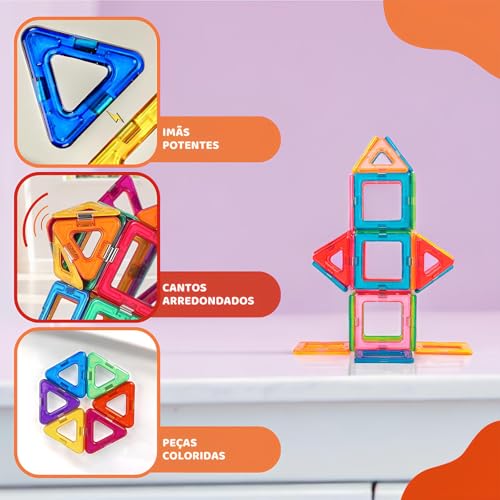 Magforma Blocos Magnéticos Vazados 30 Pcs, Steamtoy