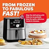 Instant Pot 4QT Vortex Plus 6-in-1 Mini Air Fryer, Custom Program Options, Crisps, Broils, Roasts, Dehydrates, Bakes, Reheats, 100+ In-App Recipes, Stainless Steel,4 Quarts