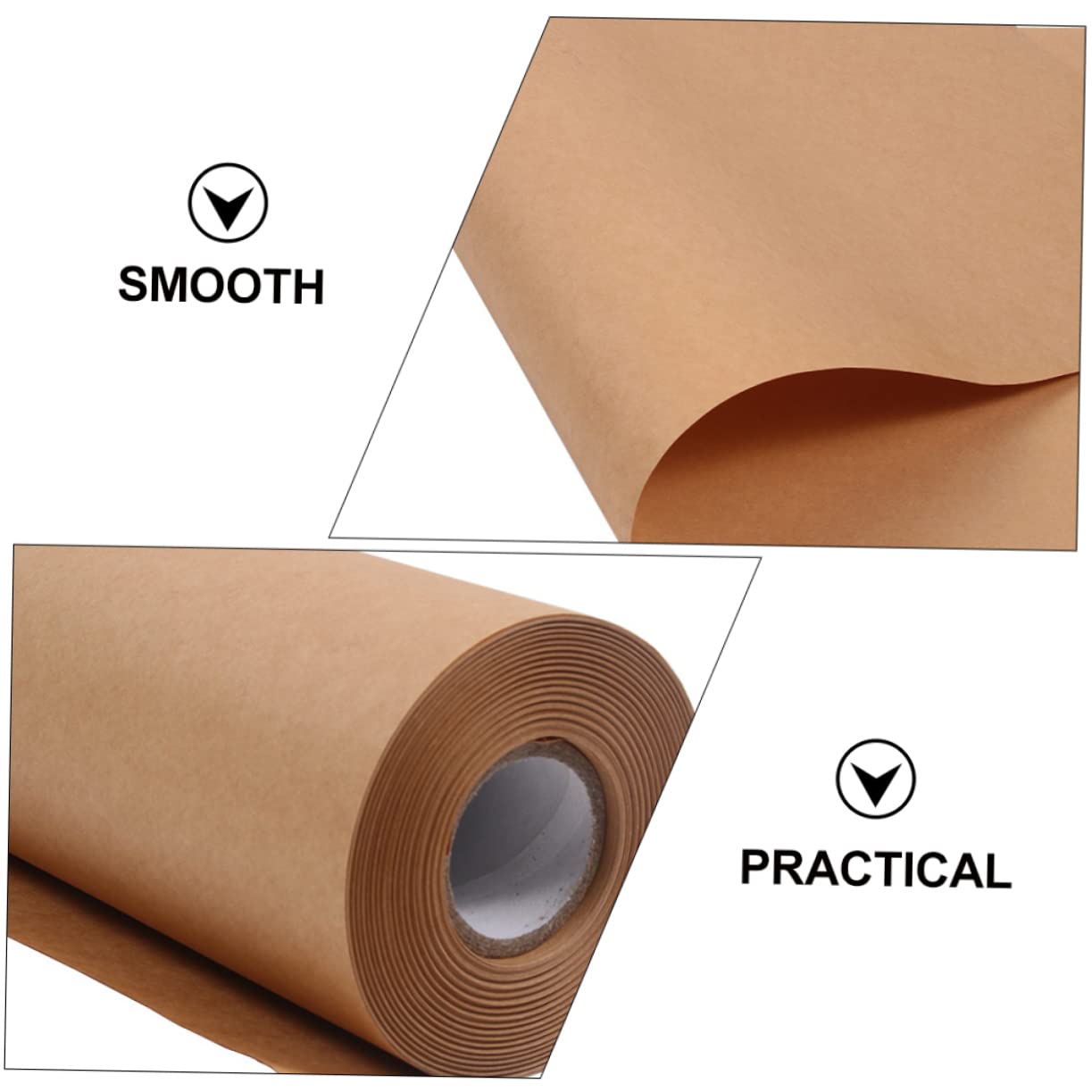 Veemoon Papier Kraft Marron pour Emballage et Artisanat, Rouleau de 45 Cm X 30 M Toucher Confortable, pour Emballage Présent et Décoration