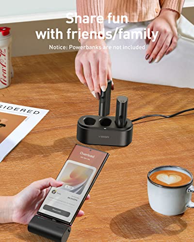 Veger Charging Station For Veger 5000Mah Mini Portable Chargers, Shared Charging Station Dock For Home Pub Office Restaurant Hotel Party Black #TOP3