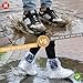 12 Pcs Waterproof Shoe Covers for Rain, Non-Slip Disposable Rain Shoe Covers, Plastic Shoe Ponchos, Thickened PE Material Boot Covers for Men and Women (Clear)