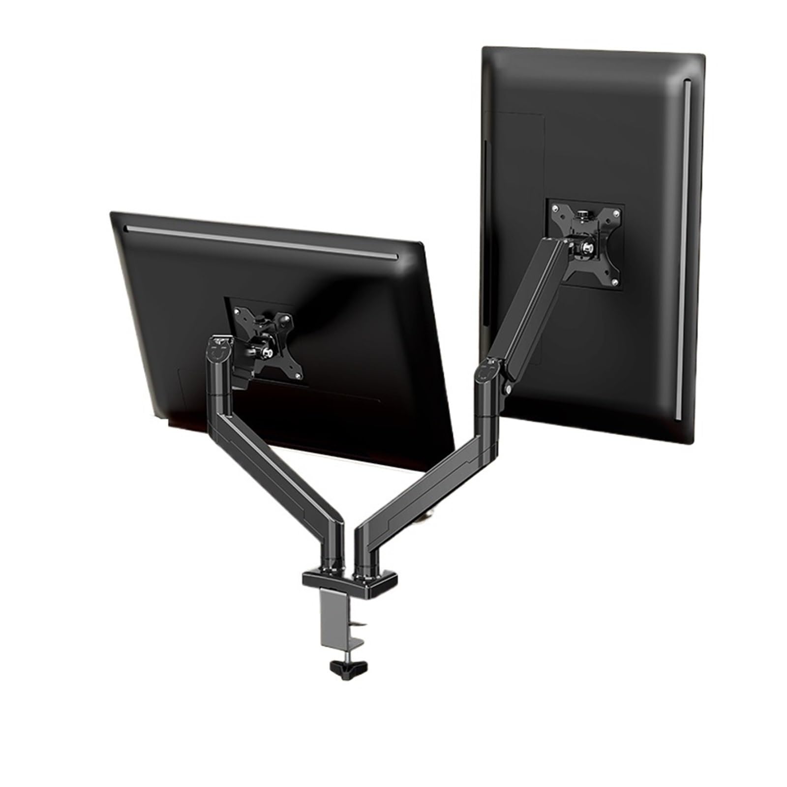 Support écran et ordinateur de bureau double écran support moniteur VESA réglable - 2