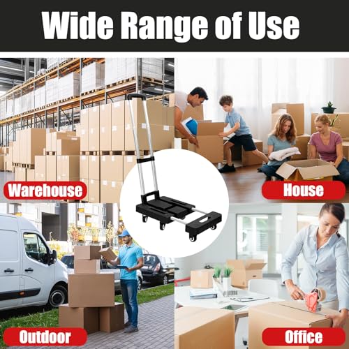 Carretilla plegable portátil de 6 ruedas resistente miniatura 5