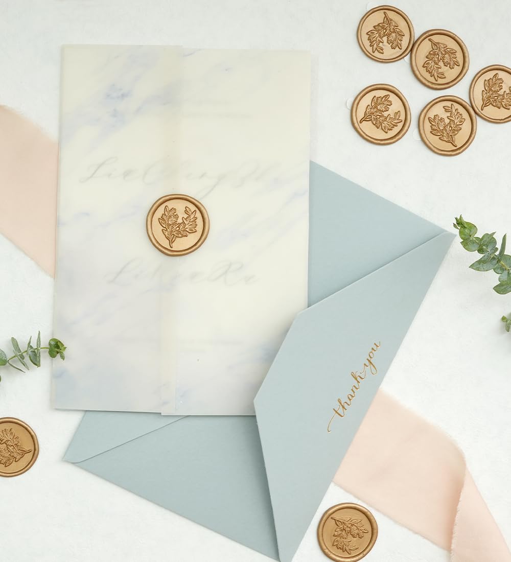 Cachet De Cire Autocollant, Sceau De Cire Mariage – Motif Coeur – Mimosa Chroma