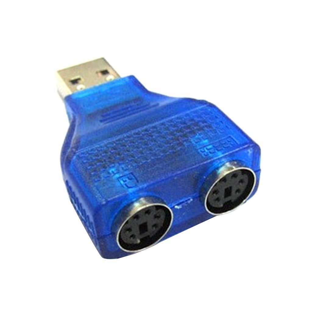 Adaptateur PS/2 Dual Mini DIN 6 broches 2.0 USB mâle vers femelle pour ordinateur portable