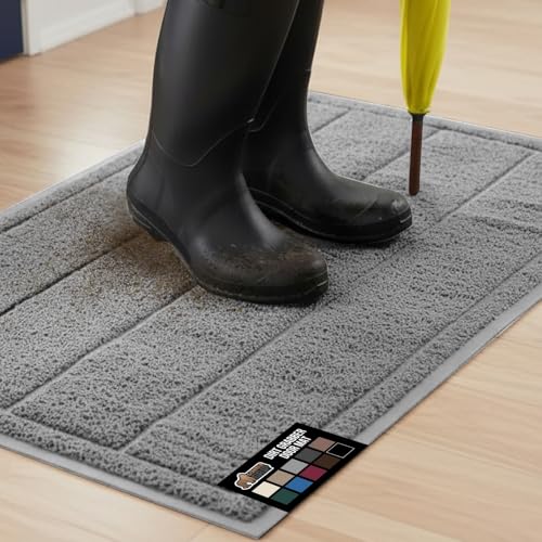 GORILLA GRIP Dirt Grabber Outdoor Door Mat, 35x23, Durable M...