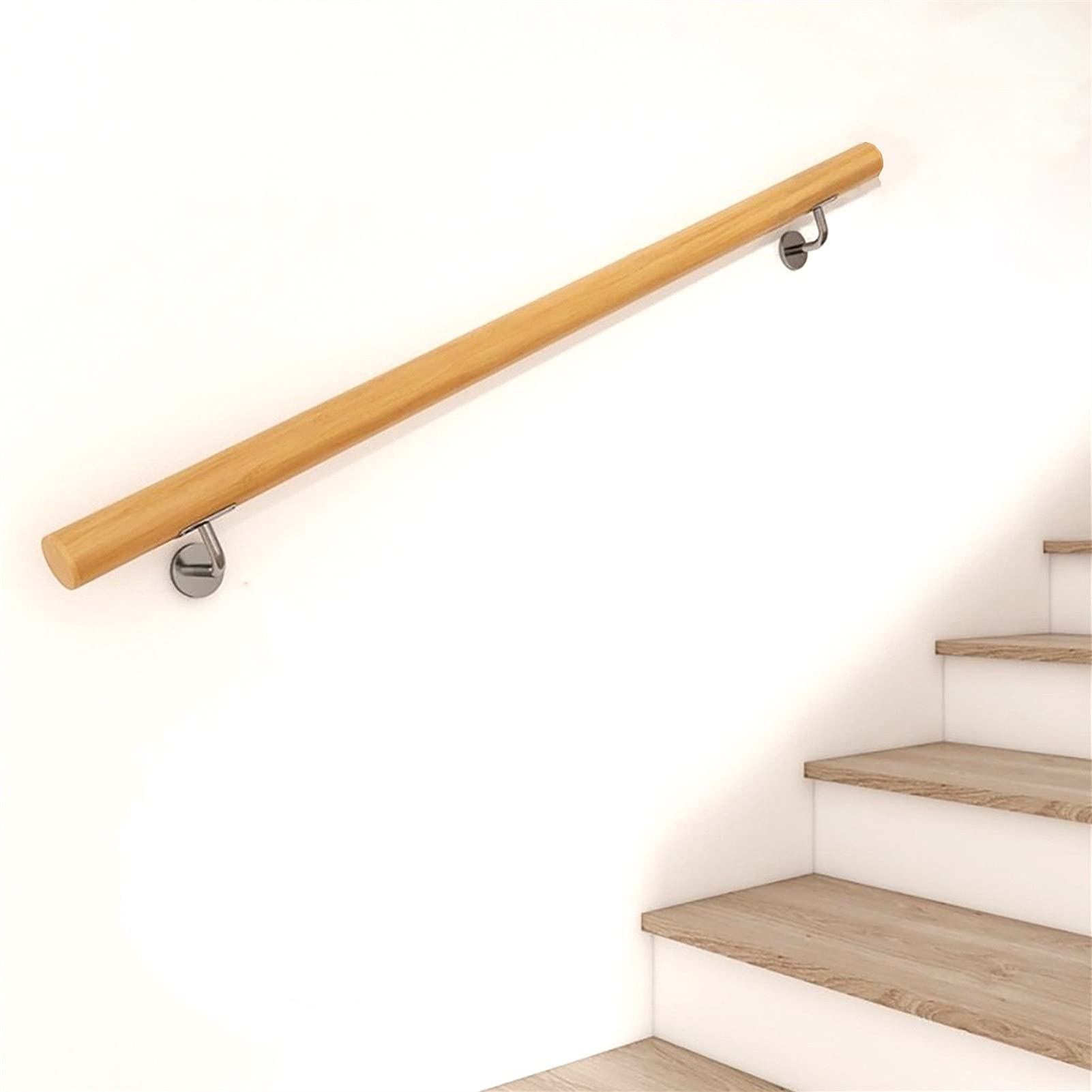 Rampe en bois pour escalier intérieur et extérieur avec support de montage mural
