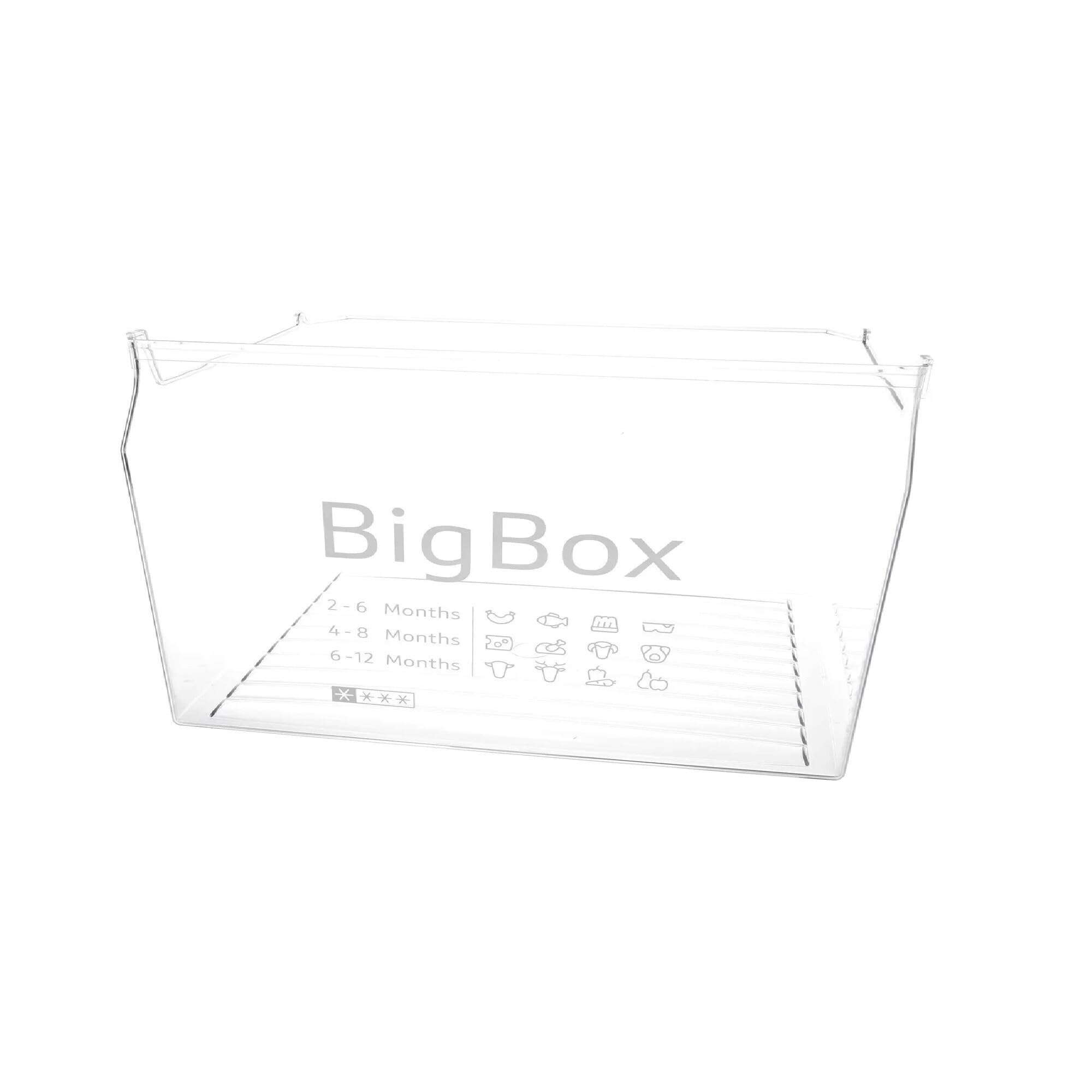 sparefixd Nadaje się do NEFF zamrażarka górna górna szuflada pojemnik na mrożoną żywność BIGBOX G4655X7GB02