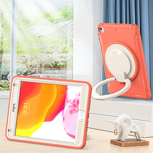 Coque iPad Pro 12.9 2021 orange avec support rotatif 360 - 6