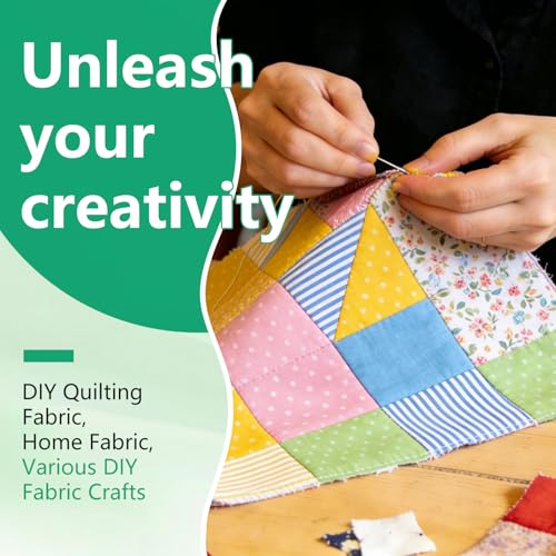 Image of 60 Pcs Quilting Fabric Square, Green Series Precut Fabric Squares