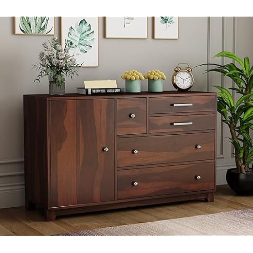 NAVYA Solid Sheesham Wood Sideboard Cabinet