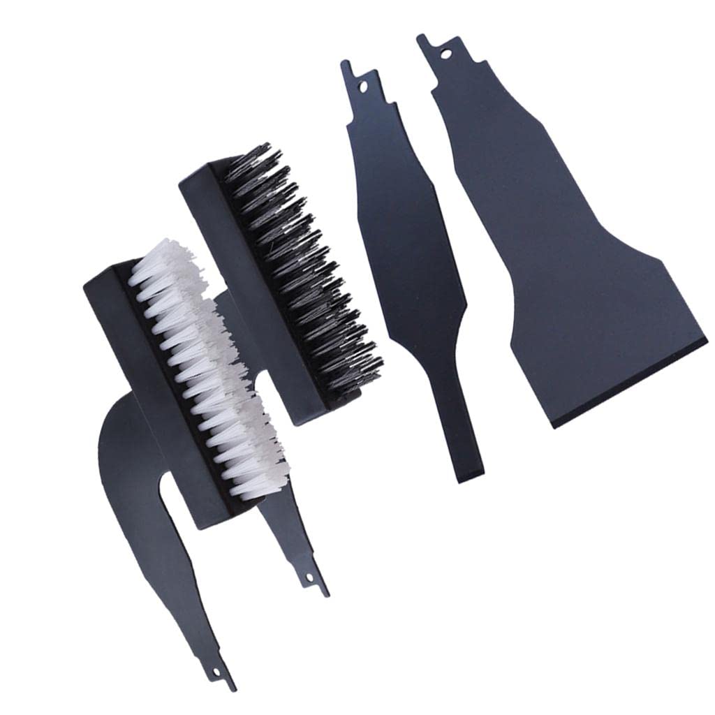 Ensemble de 4 Brosses pour Scie Comprenant Un Grattoir, Une, Une Brosse En Nylon et Une Brosse En Acier pour Un Nettoyage Pro, Ensemble 4 pièces