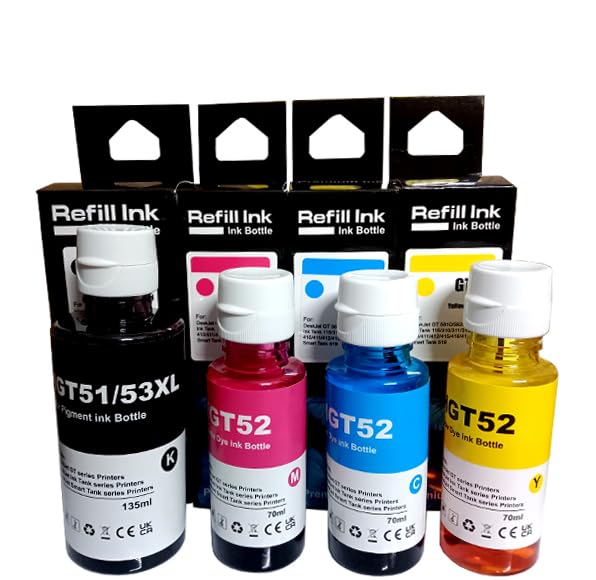 KOSH Refill Ink for HP GT51XL/53XL GT 52 for HP Ink Tank 115 310 315 319 410 415 416 419 455 500 515 520 525 530 589 615 750 790 670 GT5810 GT5811 GT5820 (GT51XL / GT53XL + GT 52BCMY (1 Set)) (B0D5H5JWJ5) Amazon Price History, Amazon Price Tracker