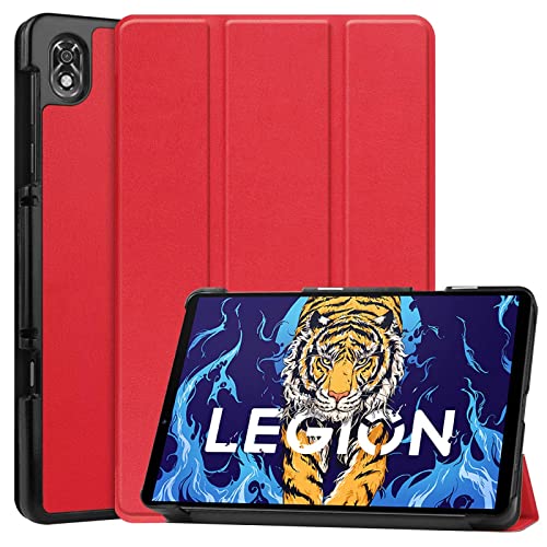 YGoal Funda para Moto Tab G70 - Premium Slim PU Cuero y PC Trasera con Multiángulo Folio Carcasa para Motorola Moto Tab G70 11 Pulgada, Rojo