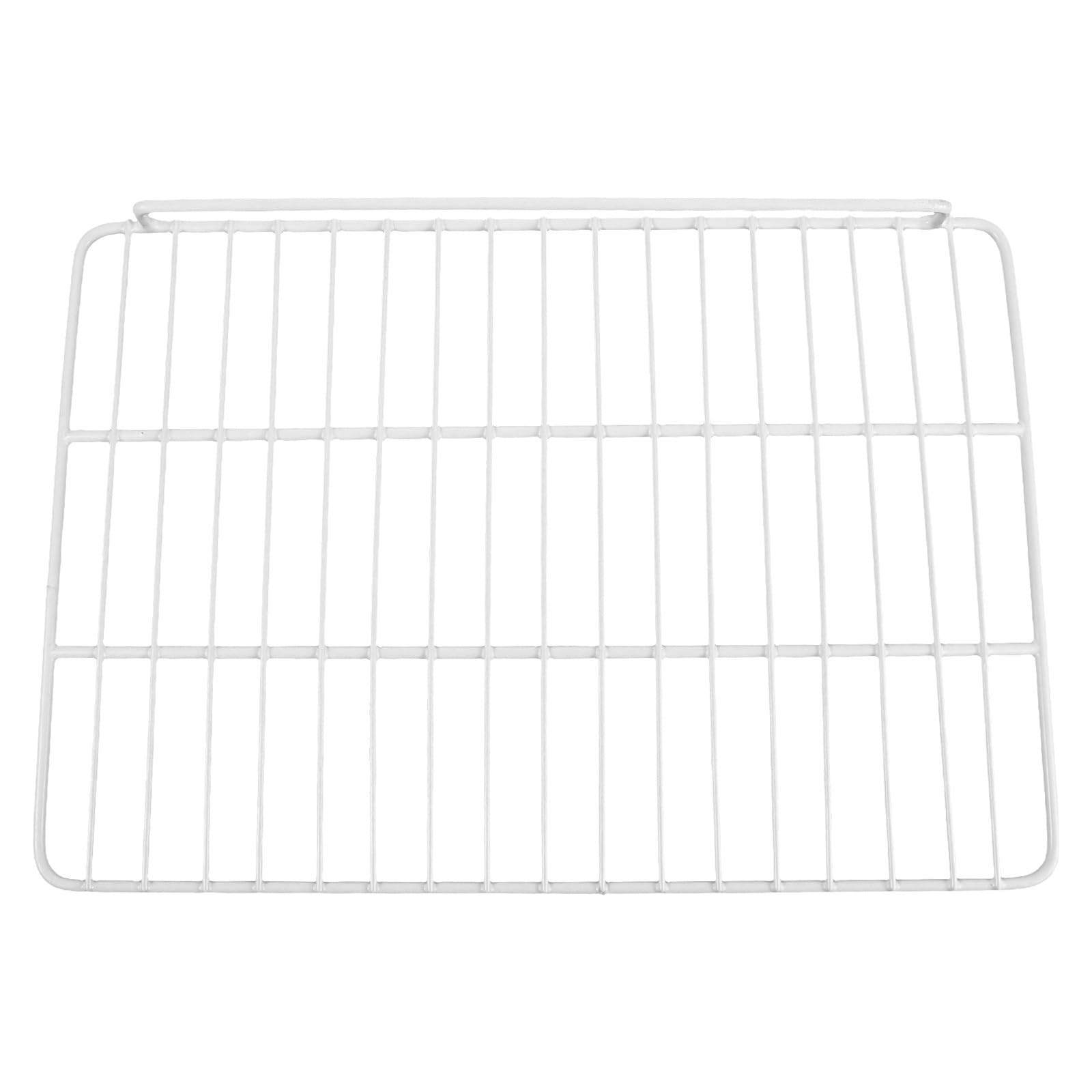 Generisch Drahtgestell Einsatz 43,5 x 30 cm Weiß mit Schutzgitter für Gefrierschrank, universelle Ablage und Trennwand geeignet für Gefrierfach