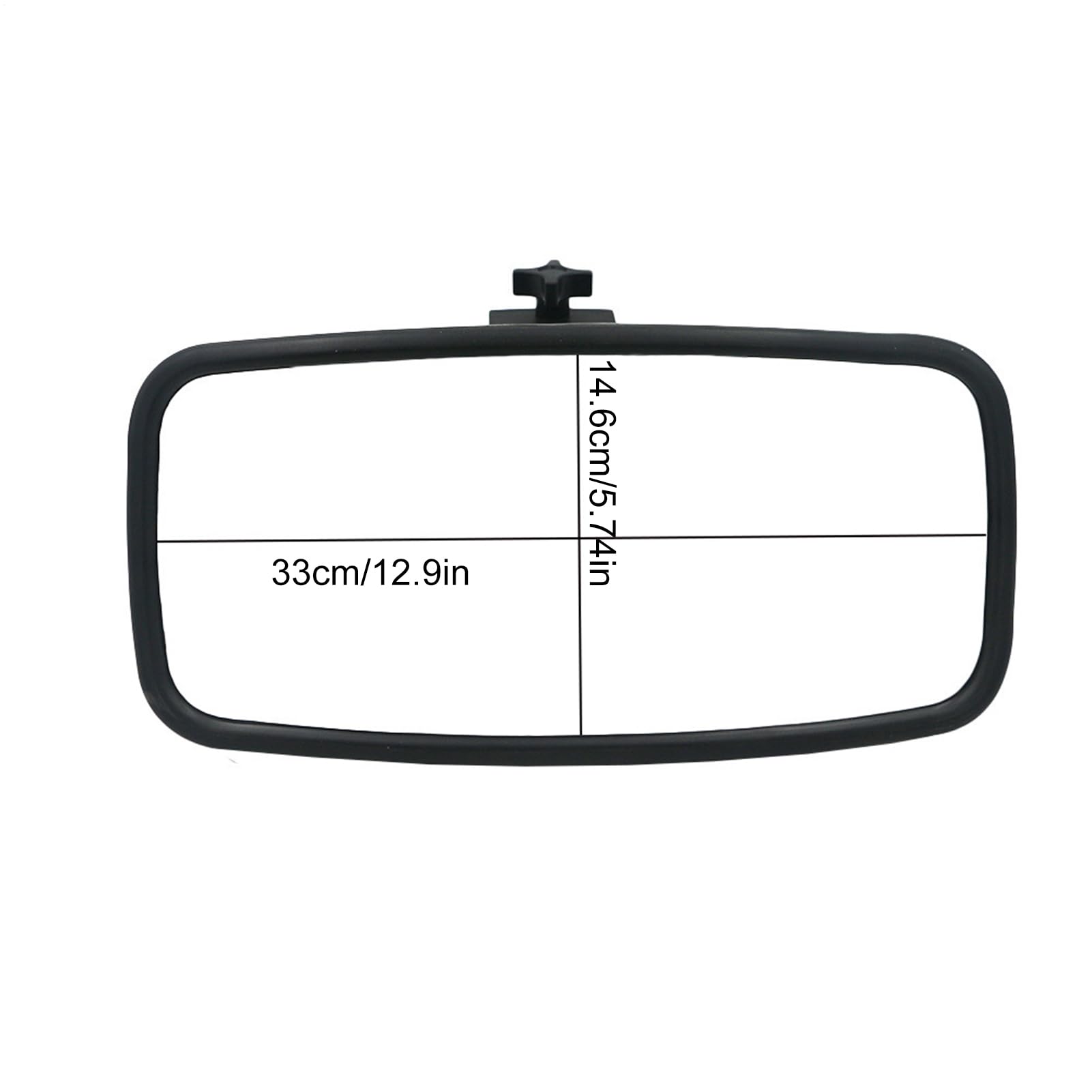 Specchietto retrovisore per sci nautico, 33 x 14,6 cm, grande versatile, specchio panoramico centrale, ampio angolo per sci nautico, per yacht, barche a motore, kayak
