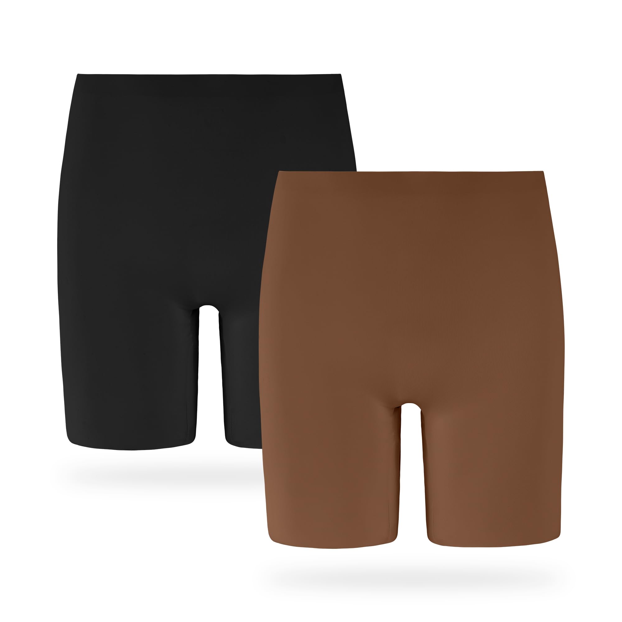 INNERSY Women's Seamless Slip Shorts for Under Dresses Cooling Anti Chafing Boy Shorts Panties 2-Pack