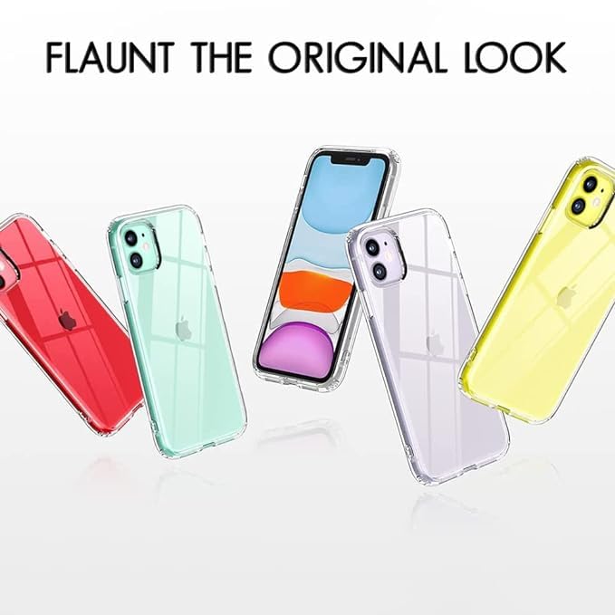 Image of DARKFIT Back Case Cover Compatible with iPhone 11 | TPU + Poly Carbonate Ultra Hybrid Camera Bump Protection | Scratch-Resistant Back Case Cover | Clear Case | Pack of 1