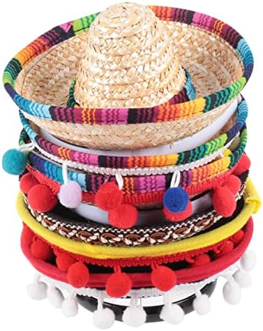 Pack De 6 Diademas Con Sombrero Mexicano Para Fiestas Y Carnaval – Accesorio De Moda Para Adultos, Niños Y Niñas | Perfecto Para Decoración Temática