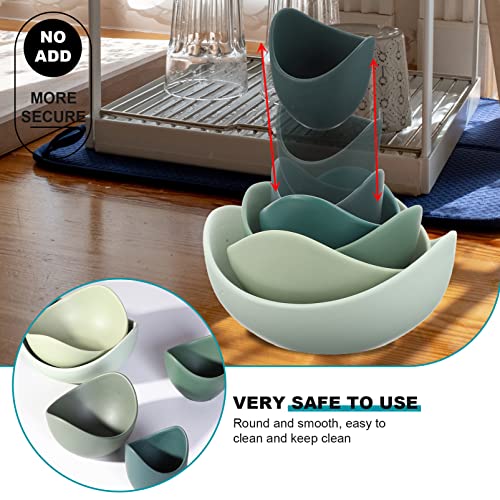 Luxshiny Conjunto de Tigela de Lótus Salada de Cerâmica Conjunto de Tigela de Lótus Em Forma de Tige