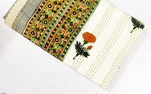 Couette Kantha couverture légère coton pour grand lit