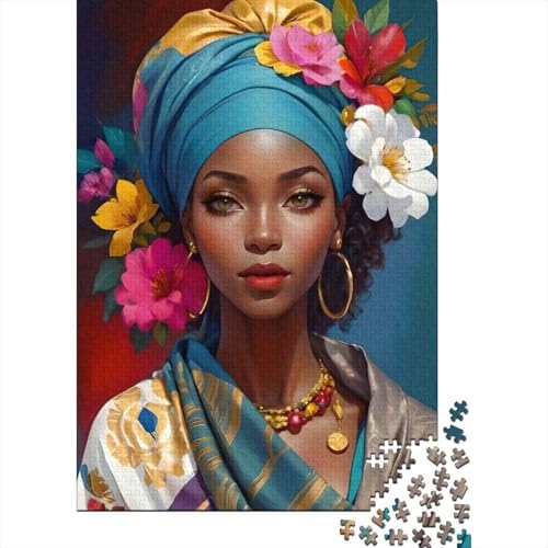 Puzzle de 1000 piezas con retrato de mujer africana para llenar tu hogar de vida